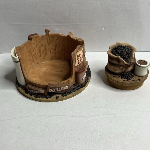 Our America  Coffee Cafe Large Jar Candle Hugger And Topper Set - Picture 1 of 8
